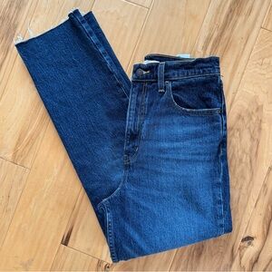Levi's 70s High Slim Straight Jeans ankle crop raw hem premium big E denim